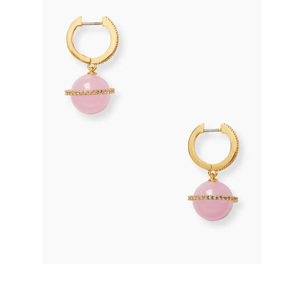 Kate Spade New York On the Rocks Huggies Earrings Pink